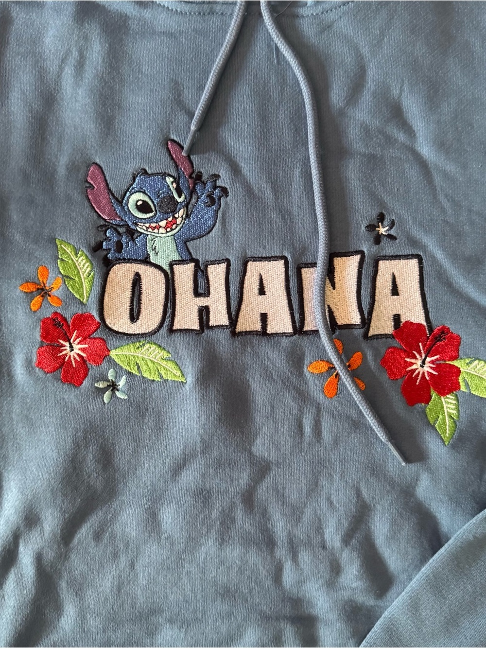 NWT small Disney Lilo & Stitch Floral Ohana Hoodie - Picture 2 of 6